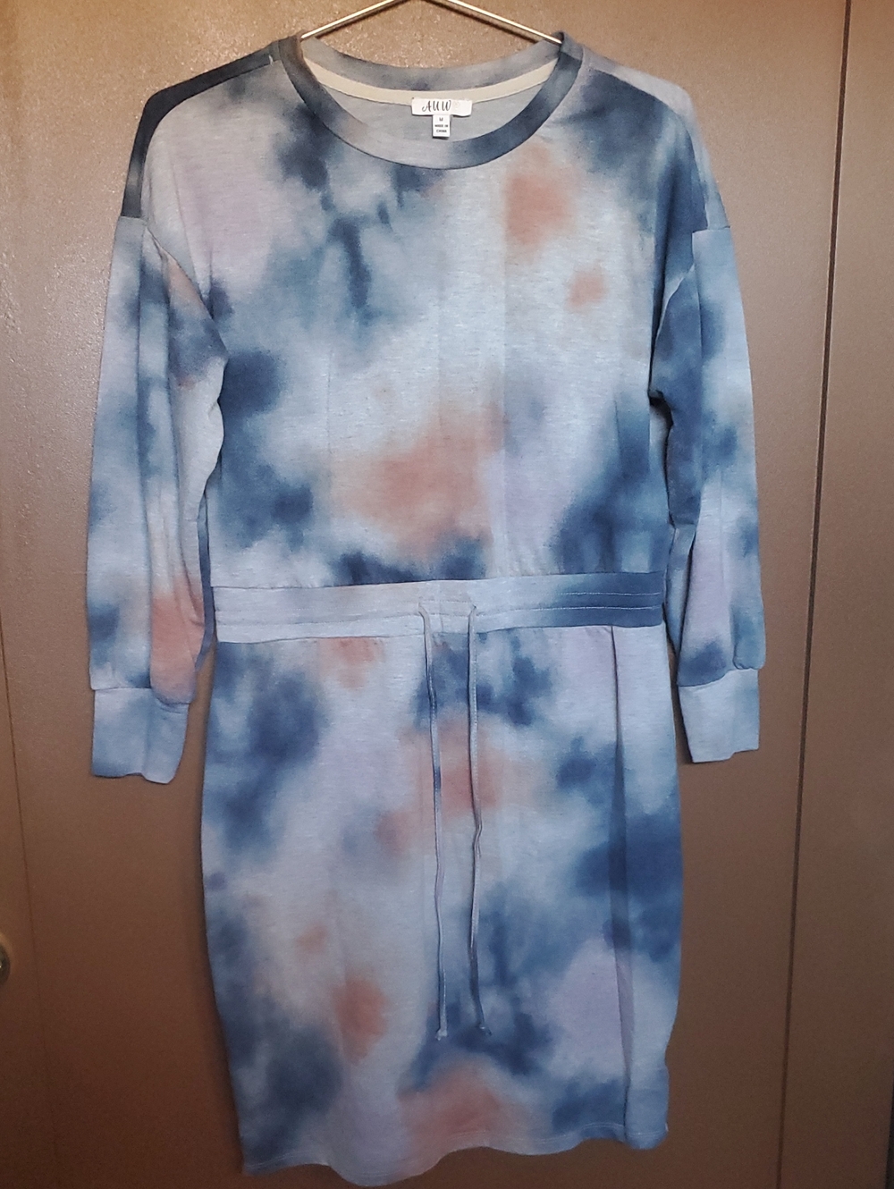 AUW Blue and Light Gray Tie-Dye Pullover
